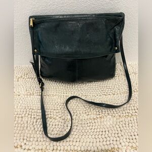 HOBO Brand Dark Green Leather Crossbody Bag